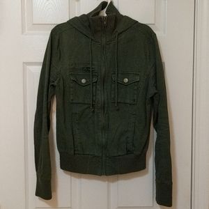 Green military jacket